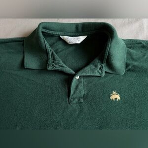 Vintage Brooks Brothers Green Polo Shirt Mens Medium 100% Cotton Made In USA